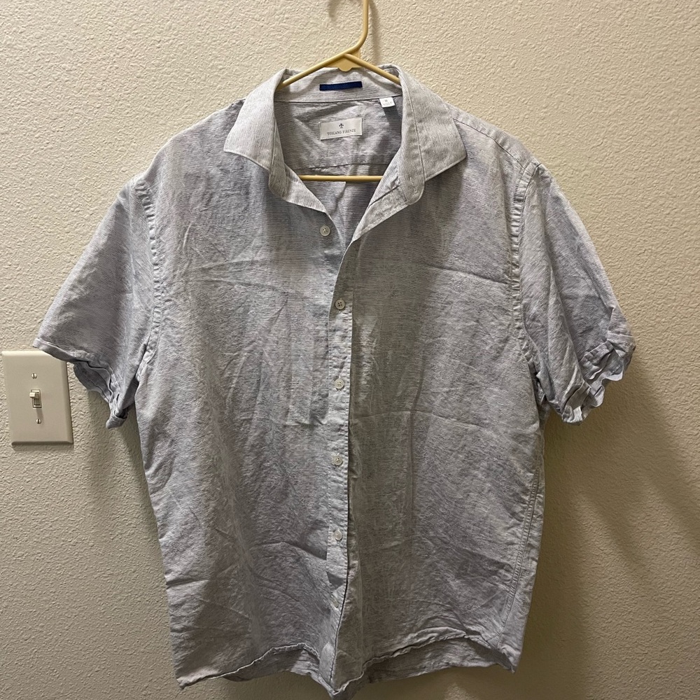 Classic Light Gray Men's Button Down Shirt